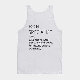 Funny Vintage Retro Excel specialist job description Tank Top